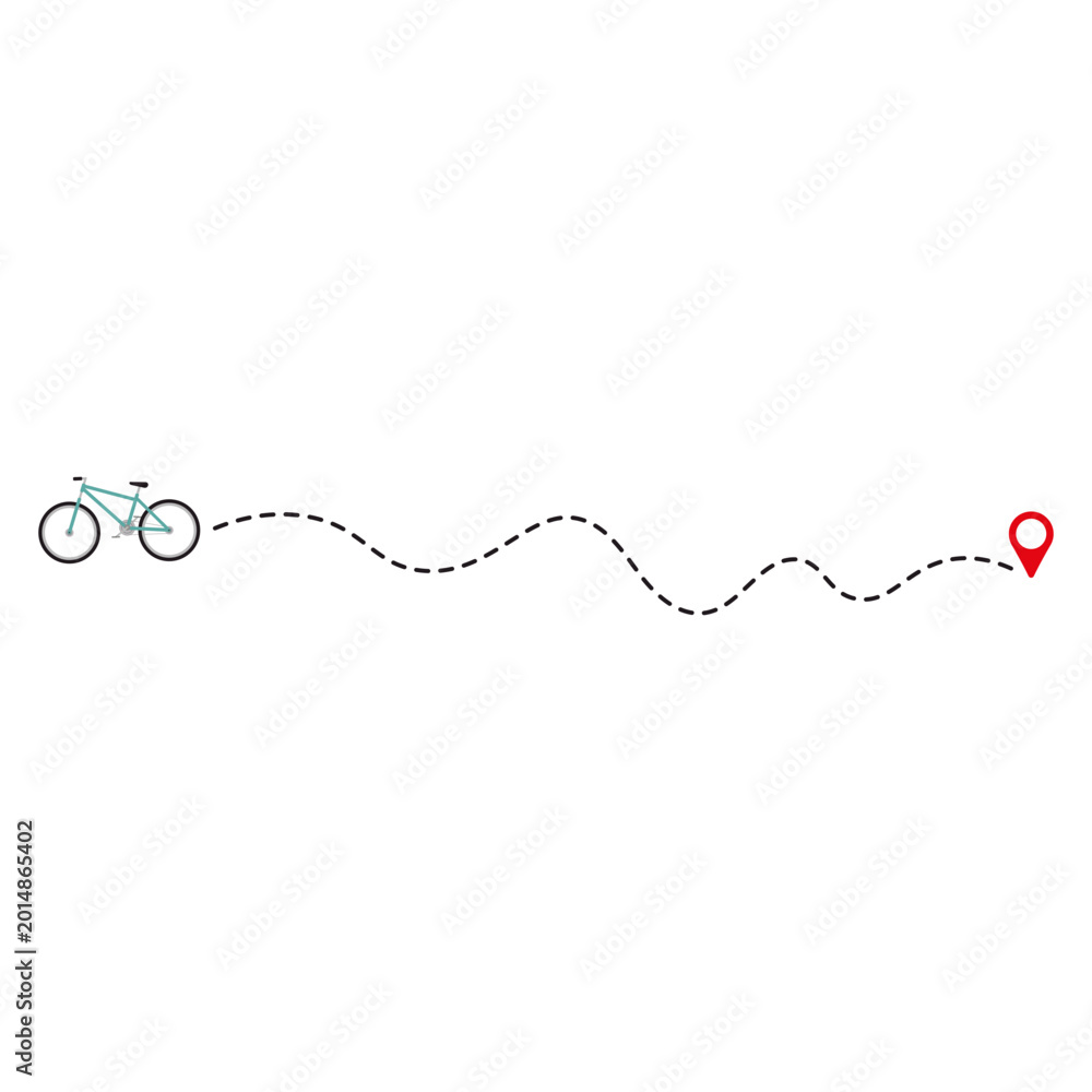 Fototapeta premium Bike Travel Route