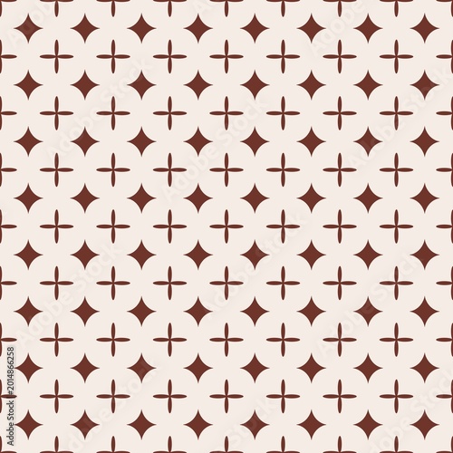 Retro Mid Century Abstract Geometric Seamless Pattern