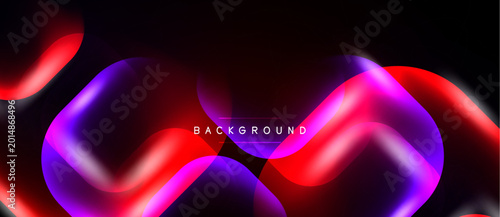 Foto Abstract design features blurred, flowing shapes