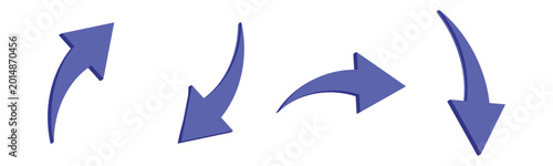 3d curved arrow icon set with glossy directional navigation flow and dynamic movement symbols