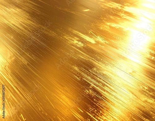 A shimmering, abstract image showcases a dynamic interplay of golden light and textured surfaces, evoking a sense of luxury and radiant energy.