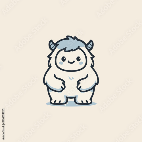 Foto Cute Yeti Mascot Logo