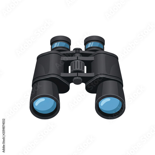 Black Binoculars With Blue Lenses for Observation and Outdoor Adventure