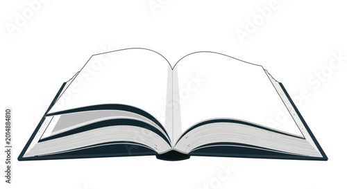 Photos Open Blank Book - Empty Pages for Text and Design
