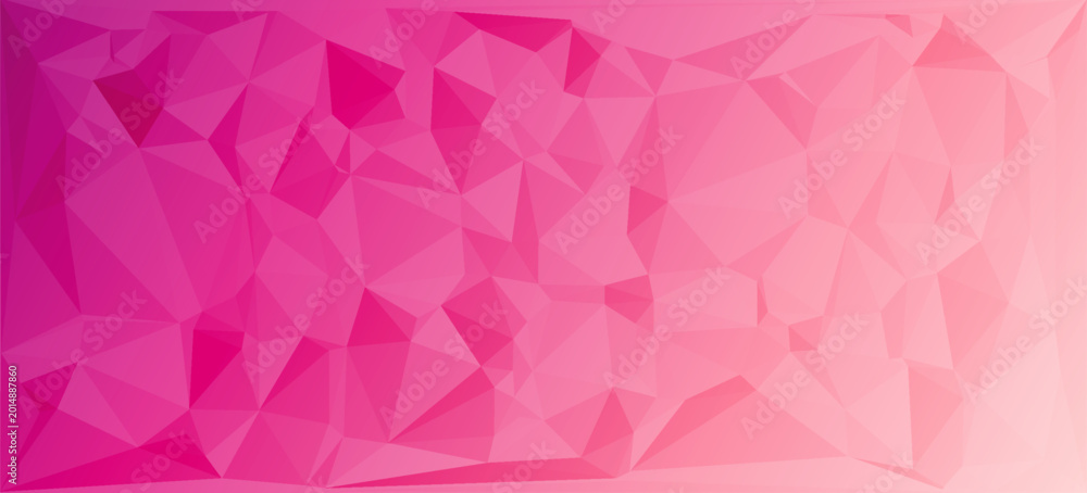 Fototapeta premium Vector illustration of pink triangulated background texture