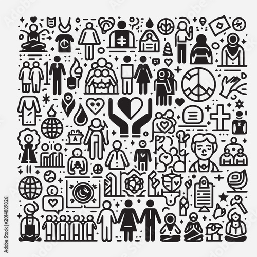 Modern Minimal Vector Icon Collection for Business, Nature, Animals, Fashion and Startup Design