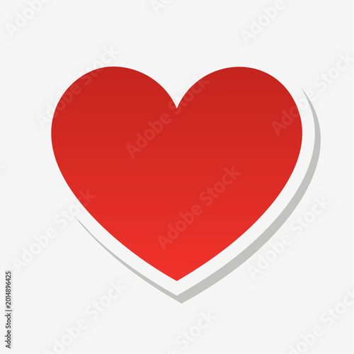 Free Download Red Heart Icon with Shadow - GFXLoad