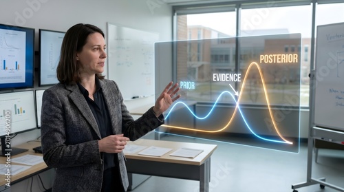 Bayesian Researcher Updating Beliefs
