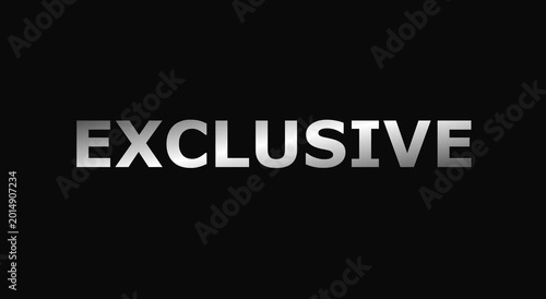 Exclusive metallic text animation on black background, for animation