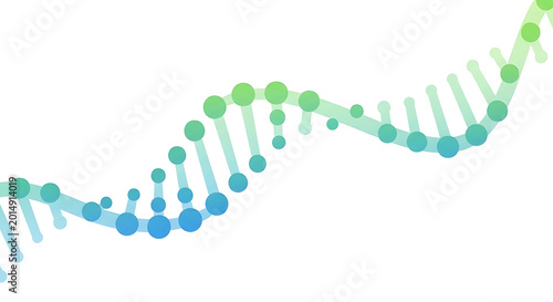 Dna double helix structure illustration for genetic research biotechnology science medical discovery dna sequence molecular biology genomic evolution.
