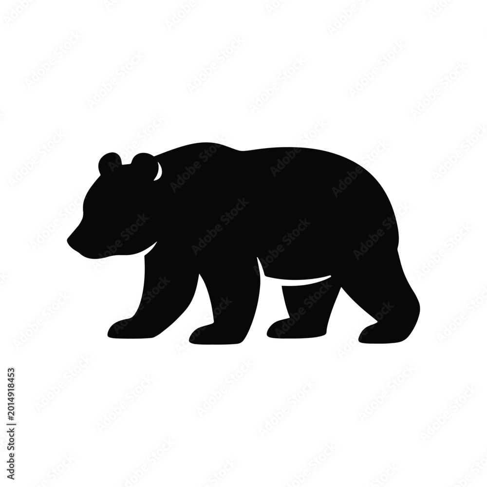 Naklejka premium Endangered panda bear silhouette icon