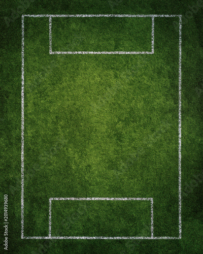 Empty soccer field top view background