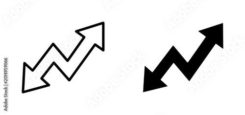 Free Download Zigzag Arrows: Upward Trend, Downward Trend, Business Growth, Data Analysis - GFXLoad
