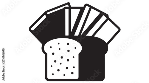 Canvastavla Bread loaf icon with money pro credit bills and stripe denominations for financi