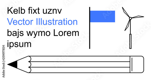 Fotografie Design, education, renewable energy, creativity, placeholder text, conceptual graphics