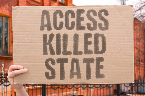 Billede på lærred "Access Killed State" State-controlled providers sever internet access on government instruction