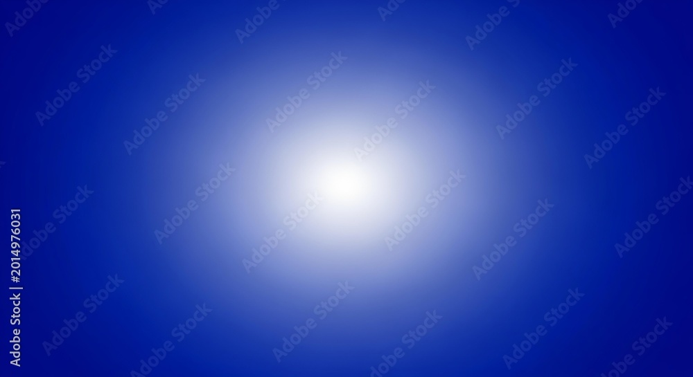 Obraz premium A bright white light shining in a deep blue background with a gradient effect