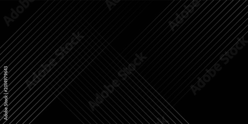 Black background with shiny diagonal lines wallpaper, Black and grey metallic abstract tech geometric linear background.