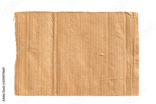 Quadro em tela Fragment of corrugated cardboard material as PNG asset