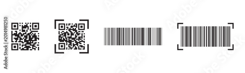 Fotografie Barcode reader and qr scanner graphics
