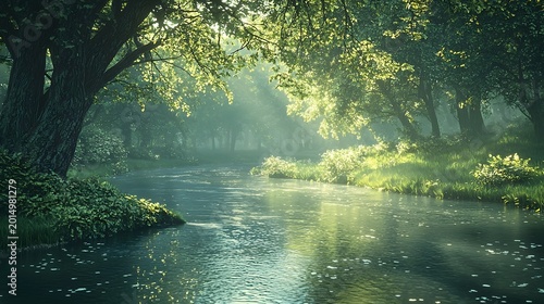 morning in the forest