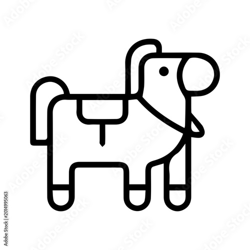 Obraz na płótnie Stylized Toy Horse Icon