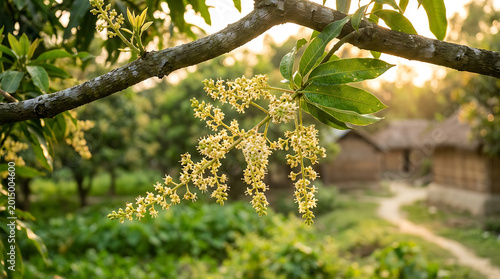 Mango tree blossoms in spring