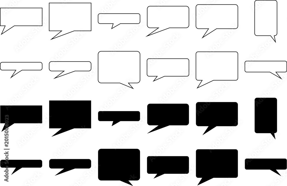 Obraz premium Speech bubbles collection vector graphic with dialogue