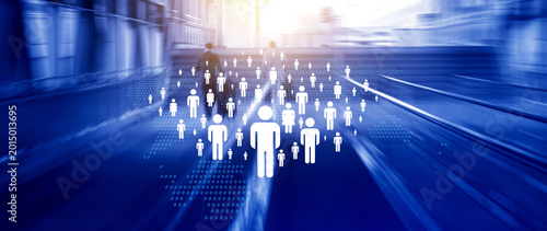 Obraz na płótnie Census Digital data virtual with Network