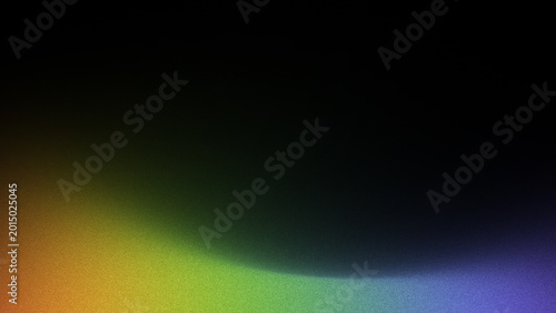 Foto Vibrant grainy rainbow mesh bottom border on black background with soft noise te