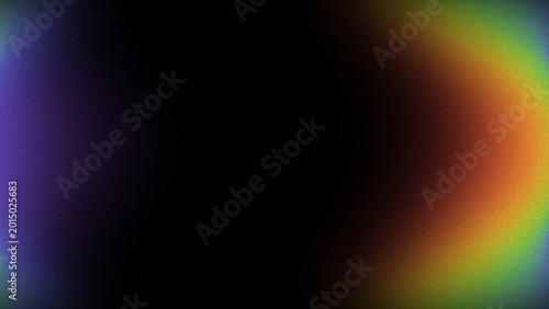 Foto Vibrant grainy rainbow mesh side gradient on black background with soft noise te