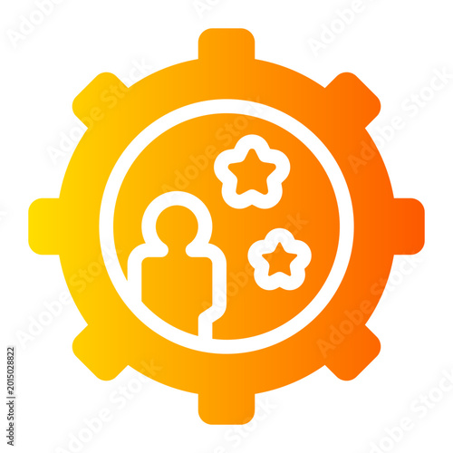 Tableau sur toile competency gradient icon
