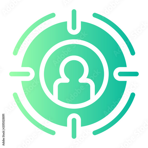 Quadro su tela headhunting gradient icon