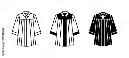 Canvastavla Clerical Robes Vector Set, Religious Apparel Icons, Formal Vestments Collection