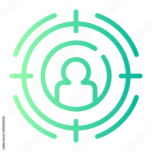 Tableau sur toile headhunting gradient icon