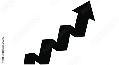 Photos Simple black arrow pointing upwards representing growth or positive trend