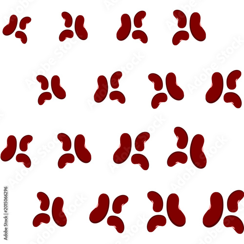 Tableau sur toile Red kidney beans pattern of each legume, emphasizing its natural texture and the quality of these healthy, plant-based ingredients