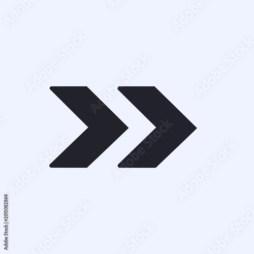 Double Arrow Icon Symbol Forward Direction.