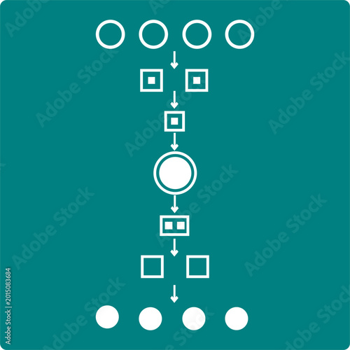 Canvas Print Autoencoder Architecture-Abstract Encoder Decoder Latent Space Vector Icon
