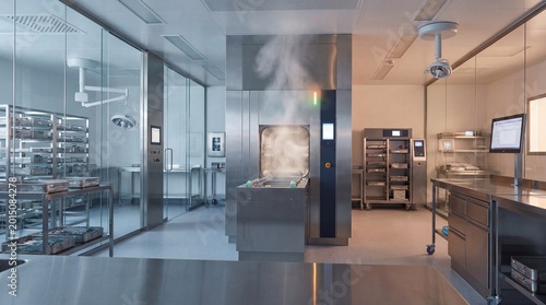 Photos Advanced medical sterile processing department ensuring instrument disinfection