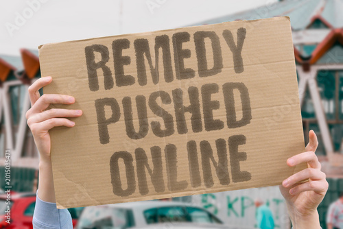 Foto "Remedy Pushed Online" Unproven remedies promoted by creators bypass all medical safety standards