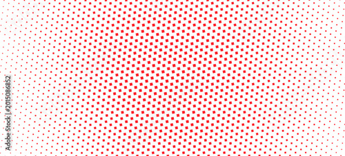 Photography Abstract red square halftone pattern background with dynamic perspective grid, minimal geometric vector texture, modern optical illusion style on white backdrop