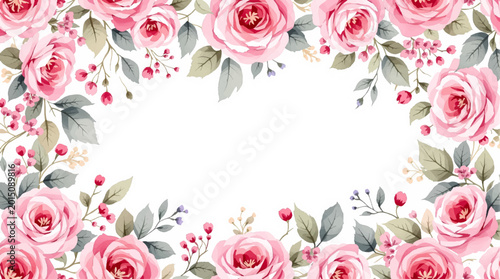 фотографія Soft watercolor blossoms surrounding meaningful messages with graceful charm and colorful springtime artistic inspiration