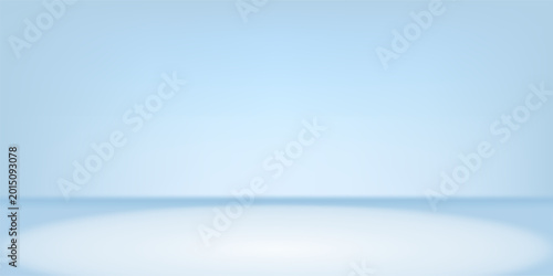 Obraz na plátně Studio light blue room, minimal 3d background of limbo product