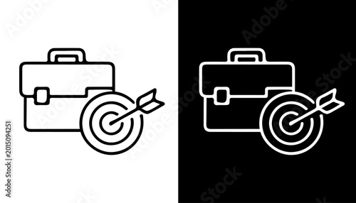 Foto Business Target and Briefcase Icon: This icon represents the precision needed to