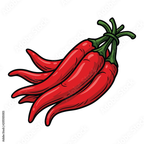 red chili vector image 