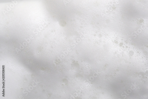 Tableau sur toile Closeup abstract white soap foam bubbles texture background