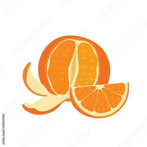 Εκτύπωση καμβά Orange fruit isolated on white background