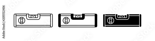 Tableau sur toile Spirit Level Icons, Measuring Tools, Construction Symbols, DIY Equipment Set