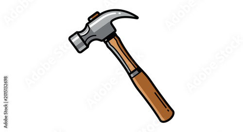 Konstfotografi Hammer with wooden handle and metal.